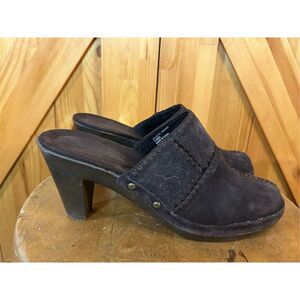 Sonoma Size 7.5M Women's Juliette Brown Suede Clogs Mules